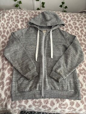 doublju gray zip up hoodie